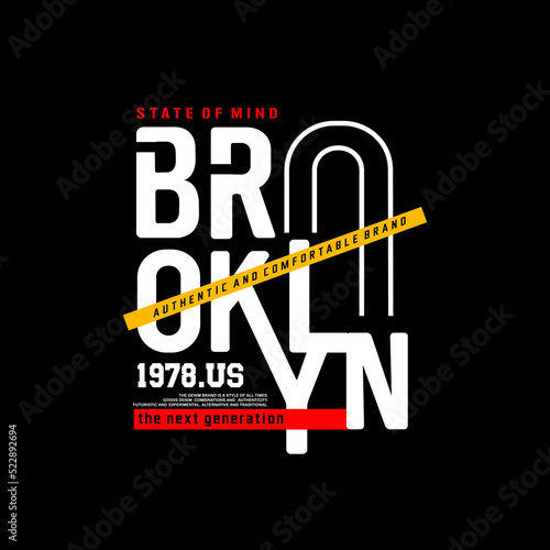 brooklyn  typography for print t shirt
