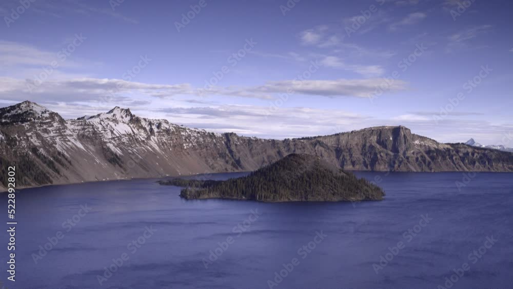Lockdown Shot Of Mountains In Crater Lake National Park Under Cloudy Sky During Winter Lockdown Shot Of Mountains In Crater Lake National Park Under Cloudy Sky During Winter