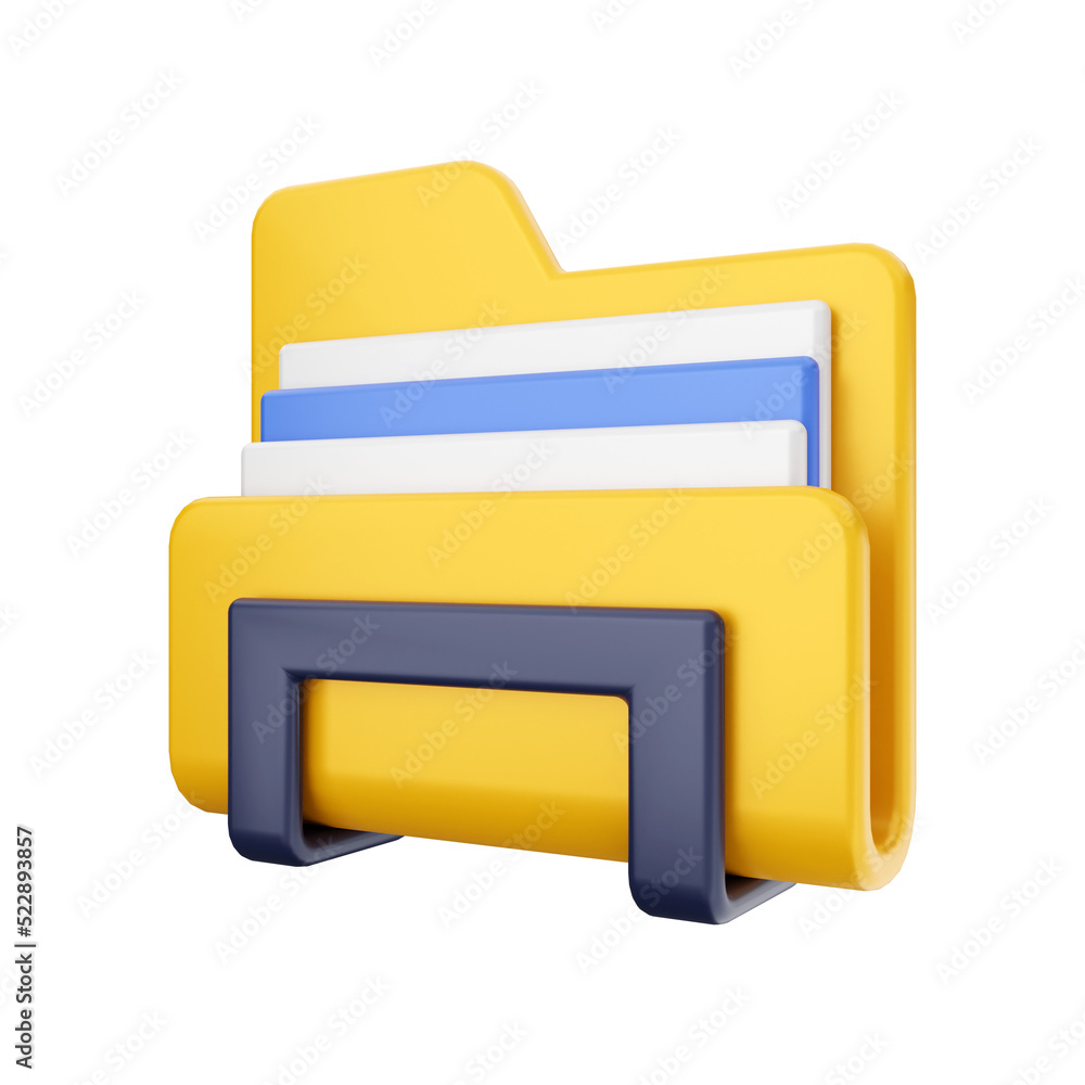 folder and file 3d icon illustration folder and file 3d icon illustration