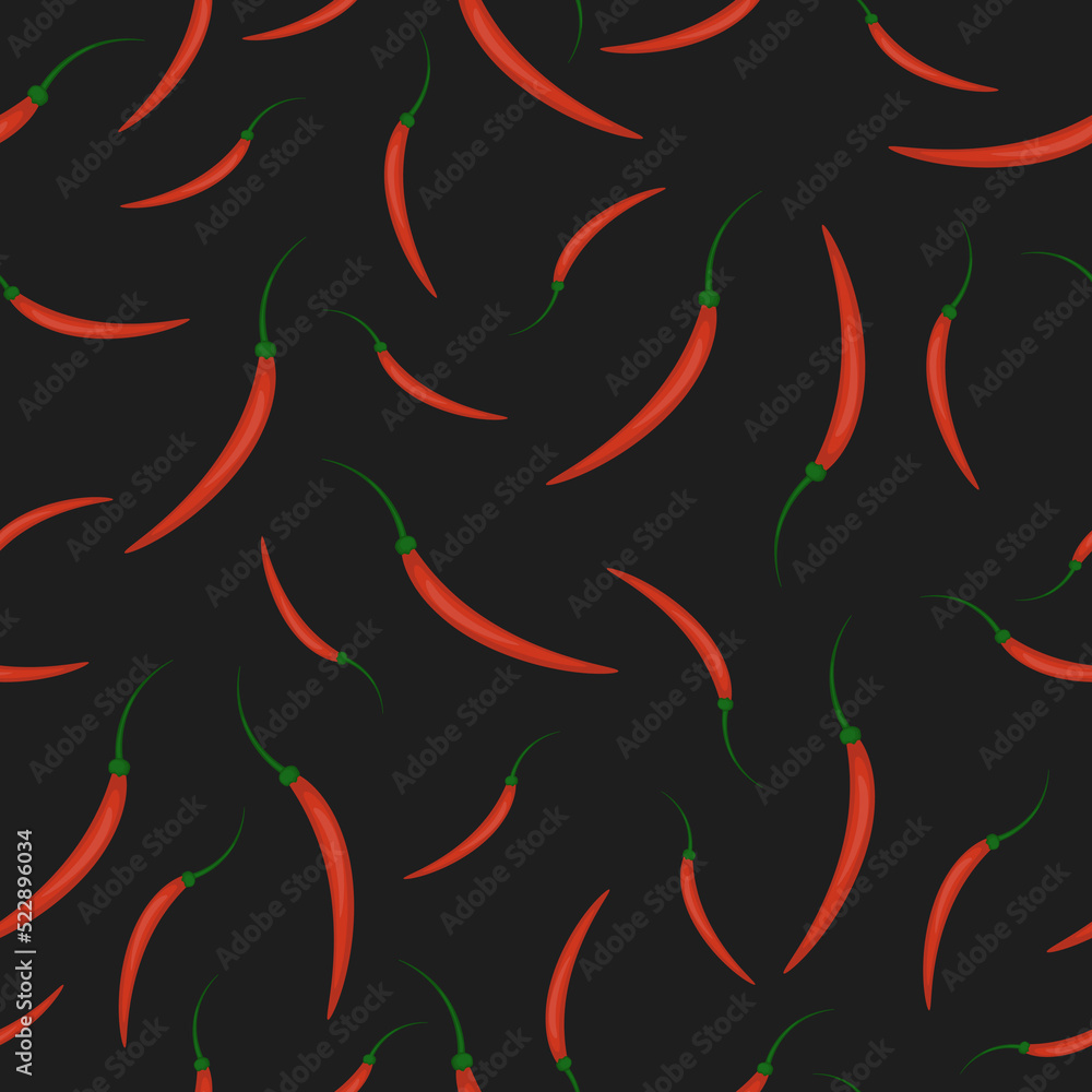 Pepper pattern on black background Pepper pattern on black background