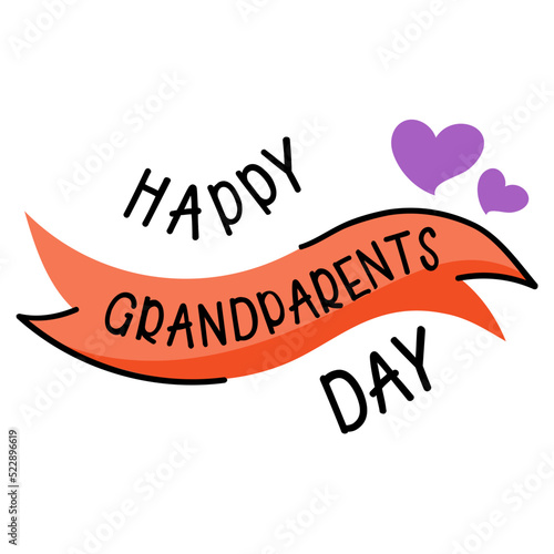 A grandparents day celebration flat icon