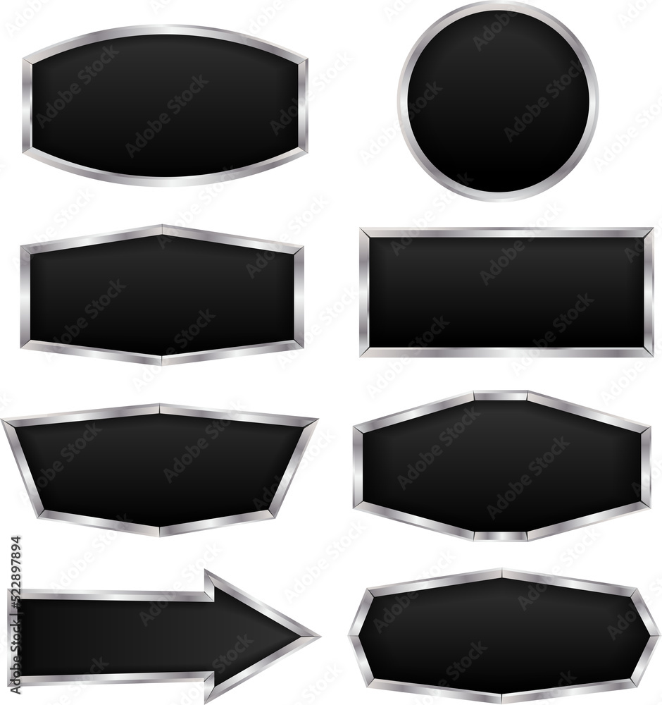 Metal sign isolated, Clipping paths for design work empty free space mock up Metal sign isolated, Clipping paths for design work empty free space mock up