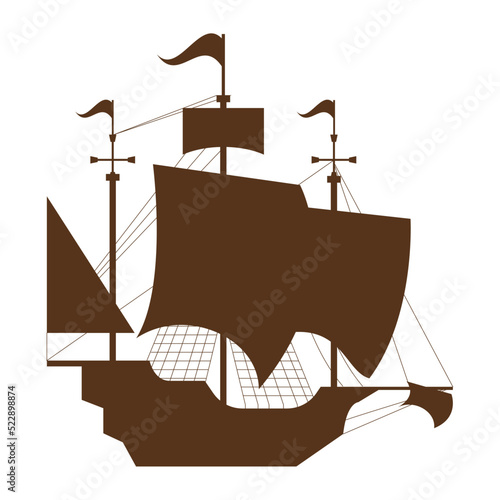 columbus caravel silhouette