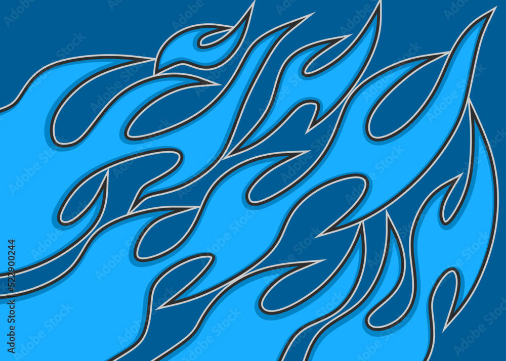 Simple background with blue flame pattern Simple background with blue flame pattern