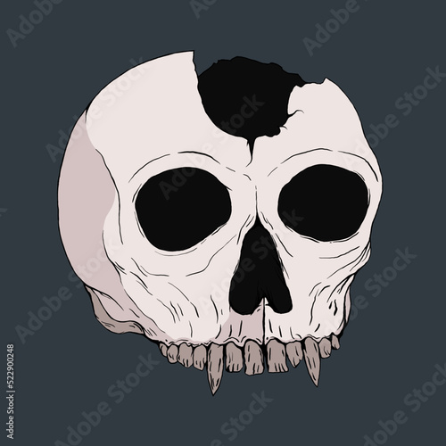 Skull Dead Vampire Skeleton Illustration