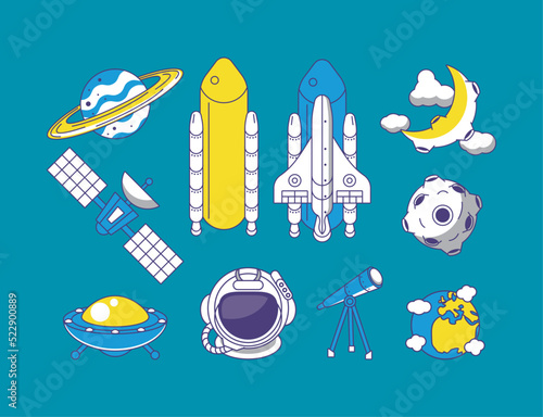 ten space outer icons