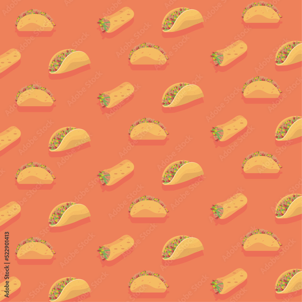 mexican tacos and burritos pattern mexican tacos and burritos pattern