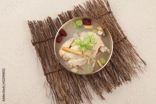 Samgyetang, oriental medicine samgyetang, oriental medicine baeksuk, baeksuk, chicken, Korean food, traditional Korean food, chobok, daebok, malbok, boknal, boknal, boknal, boknal,삼계탕, 한방삼계탕, 한방백숙, 백숙 photo