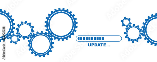 update sign on white background	