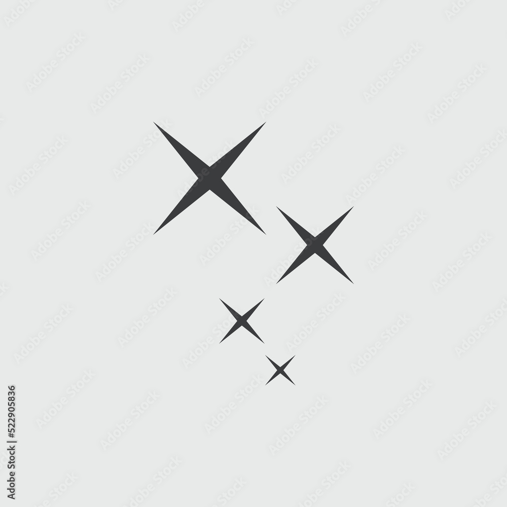 Sparkle flat vector icon isolated Sparkle flat vector icon isolated