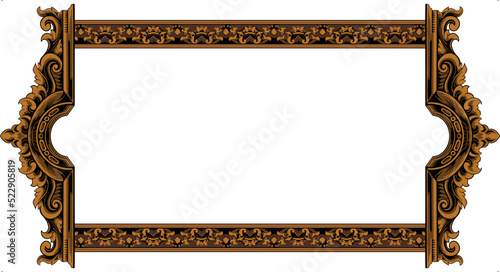 classic and luxury style wedding invitation vector design, color editable