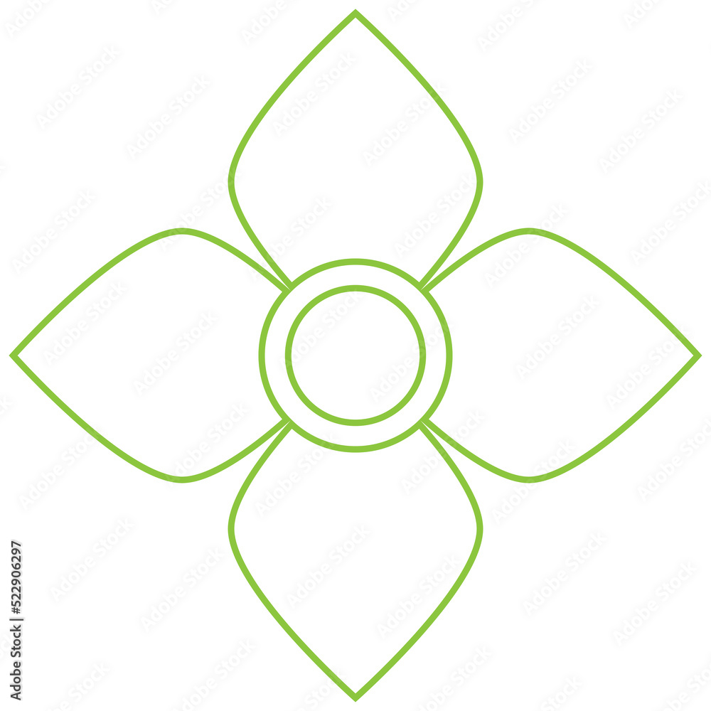 Flower symbol. Simple flower element. Flower symbol. Simple flower element.