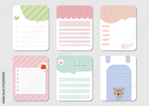design elements for notebook, diary, stickers and other template.vector,illustration.