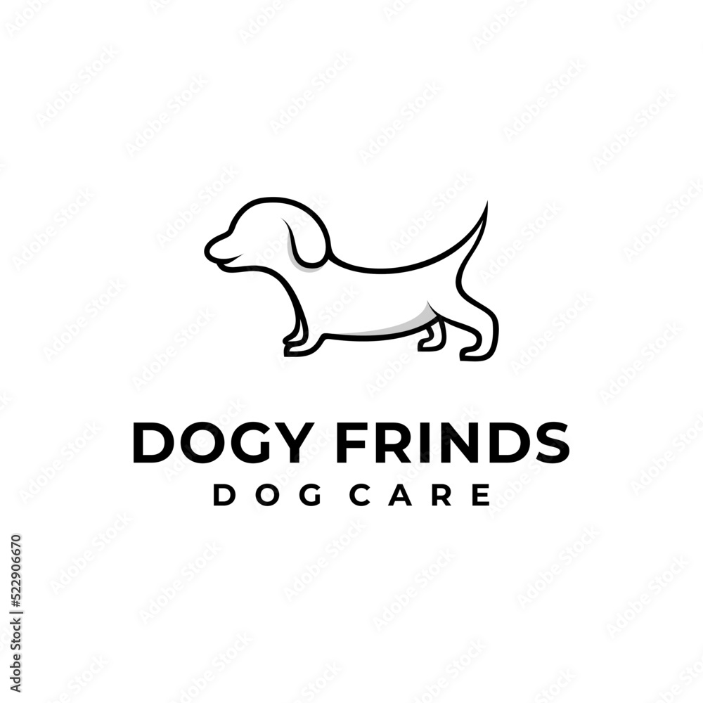 DOG LOGO DESIGN WITH OUTLINE DOG LOGO DESIGN WITH OUTLINE