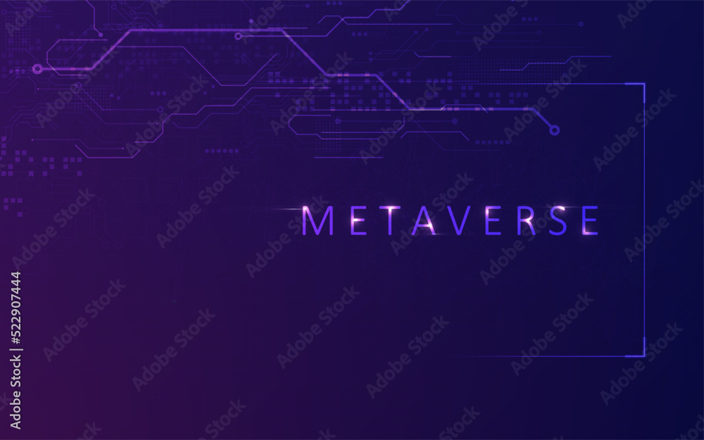 Metaverse technology concept Innovation of futuristic. Internet connection metaverse. vector illustration.