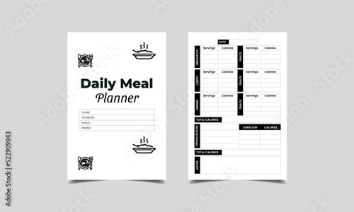 meal planner template and kdp interior