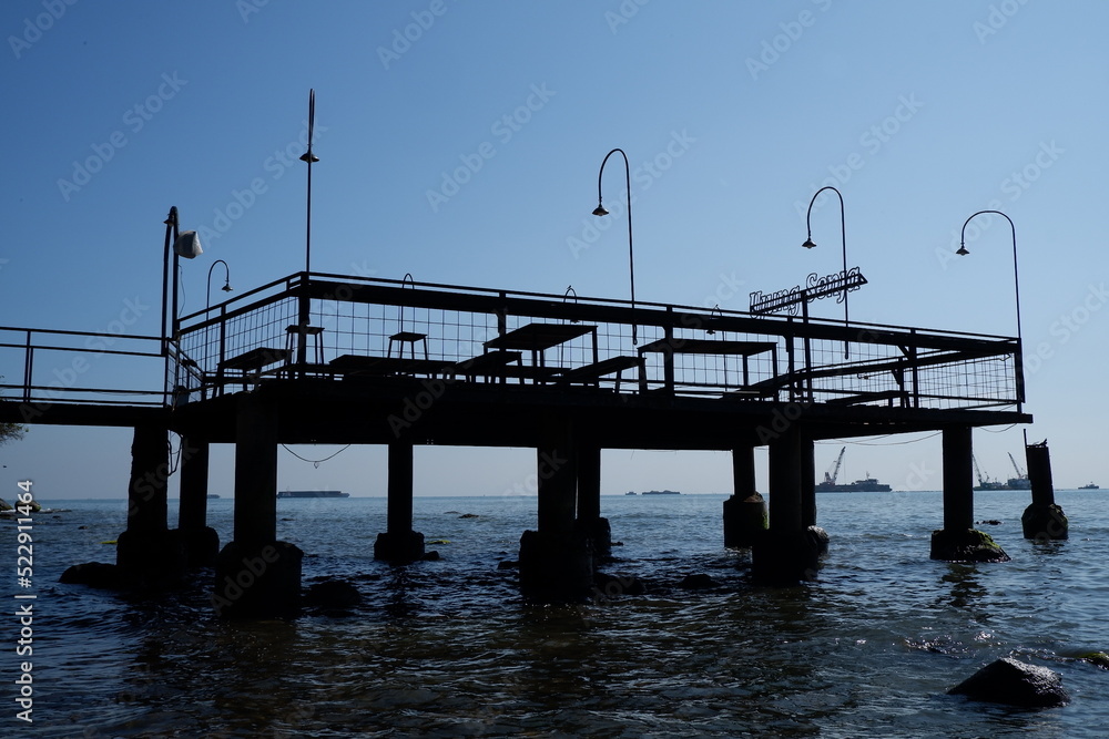 Naklejka premium beautiful view from the beach