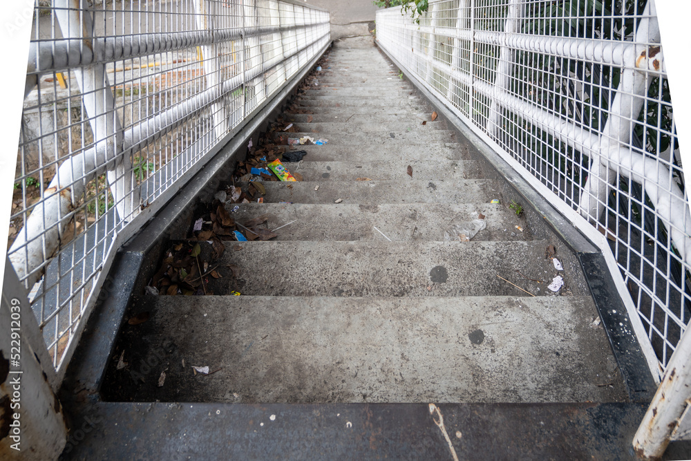 Crossing stairs without people passing by at Bandung city. Crossing stairs without people passing by at Bandung city.