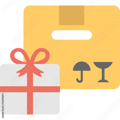 Gift Delivery Flat Icon 