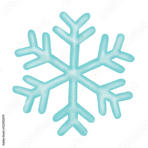 Snowflake watercolor Clipart, merry christmas