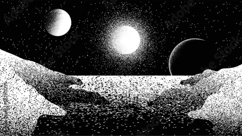 abstract, art, artistic, astrology, astronomy, background, banner, comet, cosmo, cosmos, design, dispersion, distress, eclipse, effect, futuristic, globe, grainy, gritty, grunge, hill, illustration, i