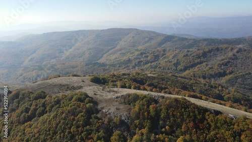 Amazing Autumn Landscape of Erul mountain near Golemi peak, Pernik Region, Bulgaria photo