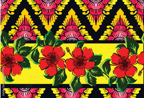 Indonesian geometric batik motifs with Balinese flower patterns, exclusive and classic, are suitable for various purposes. EPS VECTOR 10