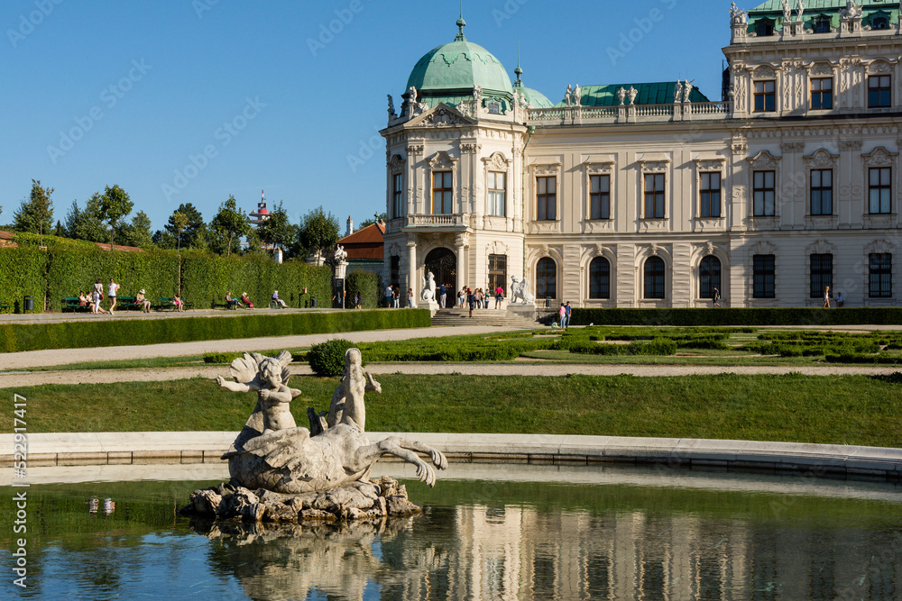 Palacio Belvedere , estilo barroco, construido entre 1714 y 1723 para el príncipe Eugenio de Saboya, Viena, Austria, europe