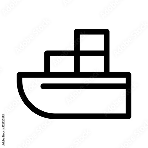 Fototapete boat shipping icon or logo isolated sign symbol vector illustration - high quali