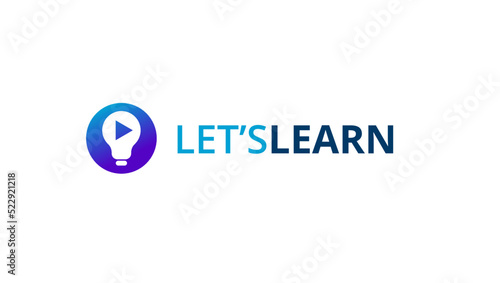 Online learning logo design element. Vector symbol