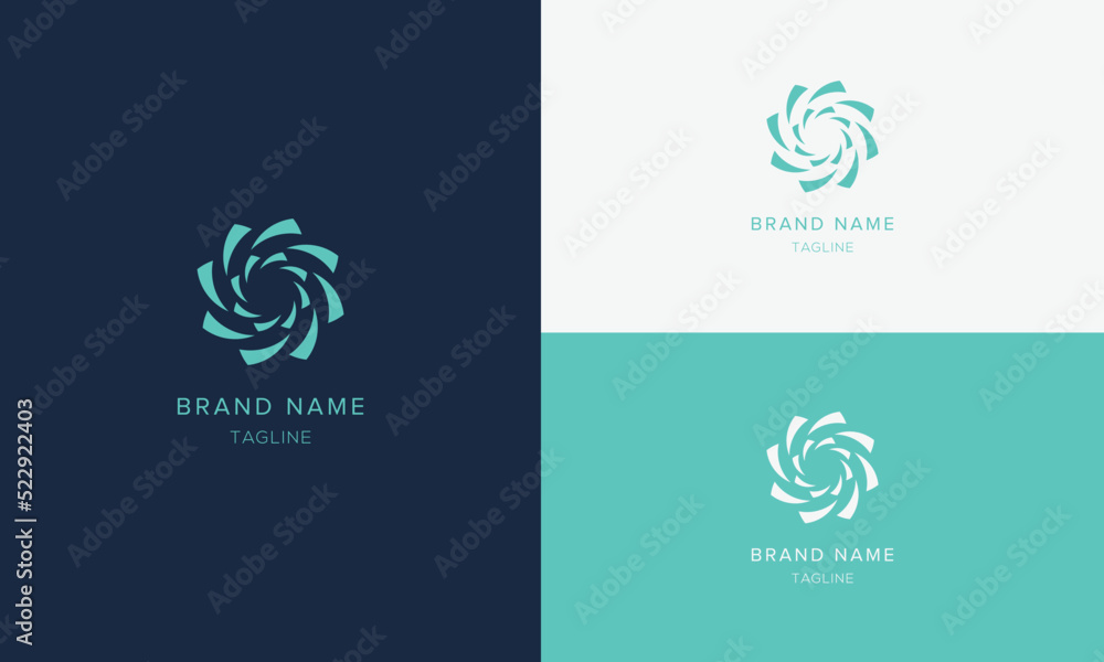 Unique marketing abstract logo template