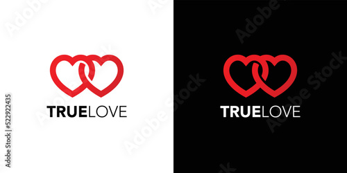 Modern and attractive true love logo design