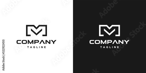 Modern and strong letter M initials logo design