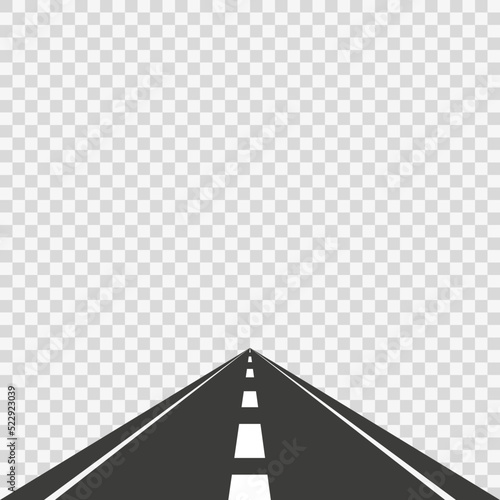 road vector illustration with transparent background
