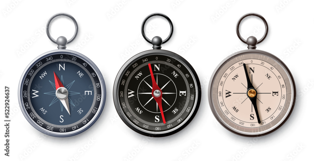 Travel compass vector set design. Compass navigation collection for tourist adventure direction tool elements. Vector Illustration. Travel compass vector set design. Compass navigation collection for tourist adventure direction tool elements. Vector Illustration.