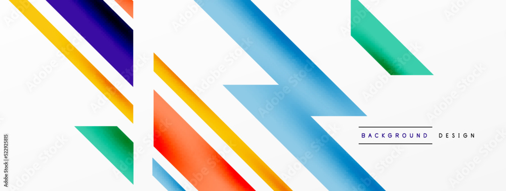 Minimal geometric abstract background. Dynamic 3d lines composition. Trendy techno business template for wallpaper, banner, background or landing Minimal geometric abstract background. Dynamic 3d lines composition. Trendy techno business template for wallpaper, banner, background or landing