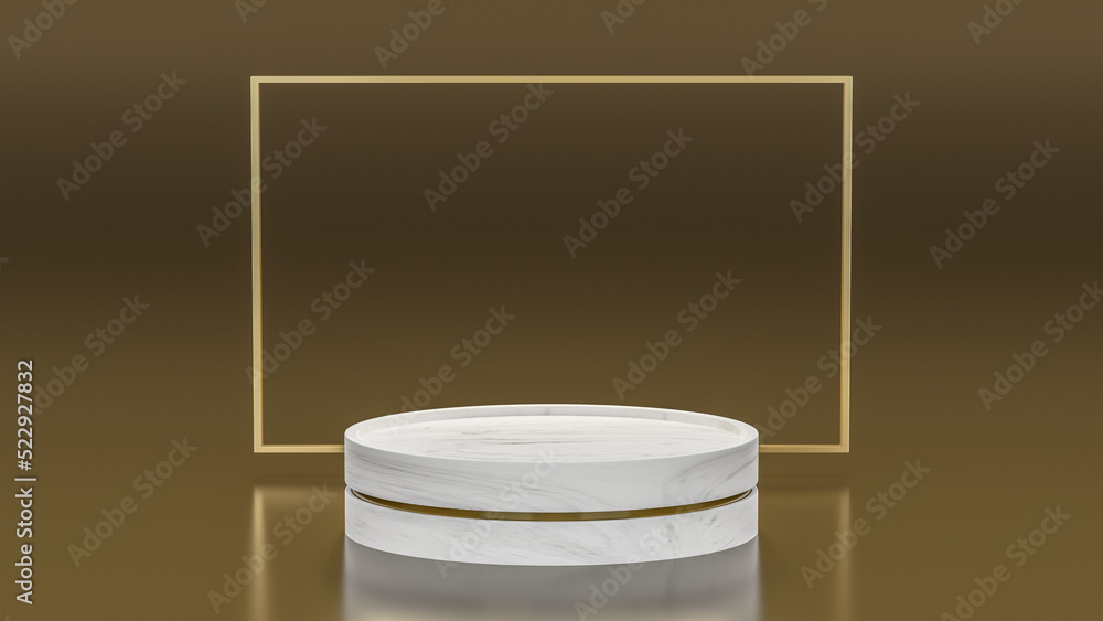 3D rendering. Cylinder product background stand display or podium ...