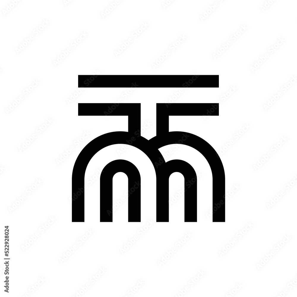 modern letter MT or TM monogram logo design modern letter MT or TM monogram logo design