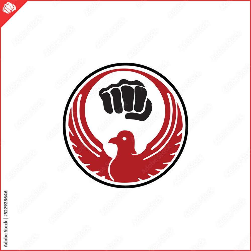Emblem, symbol martial arts. WADO-RYU JAPAN KARATE Emblem, symbol martial arts. WADO-RYU JAPAN KARATE