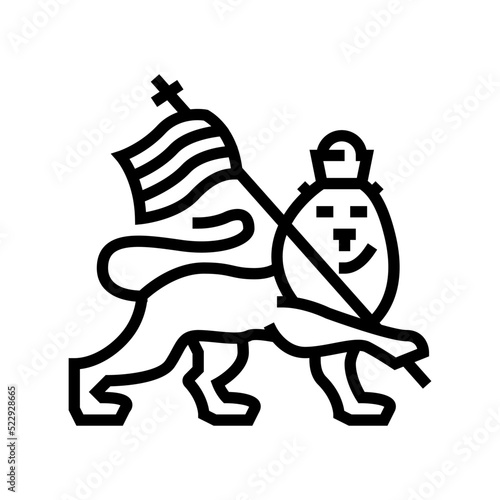 rastafarianism religion line icon vector. rastafarianism religion sign. isolated contour symbol black illustration
