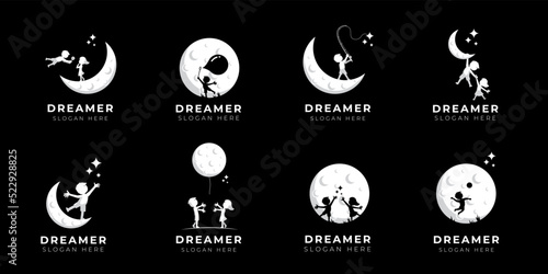 Child dream logo design illustration collection - Dream Logo - banner icon