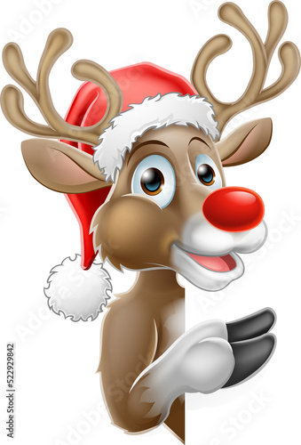 Cartoon of Christmas Reinde...
