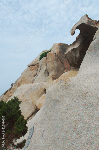 Characteristic rock formations at the Capo Testa promontory - Sardinia, Italy photo