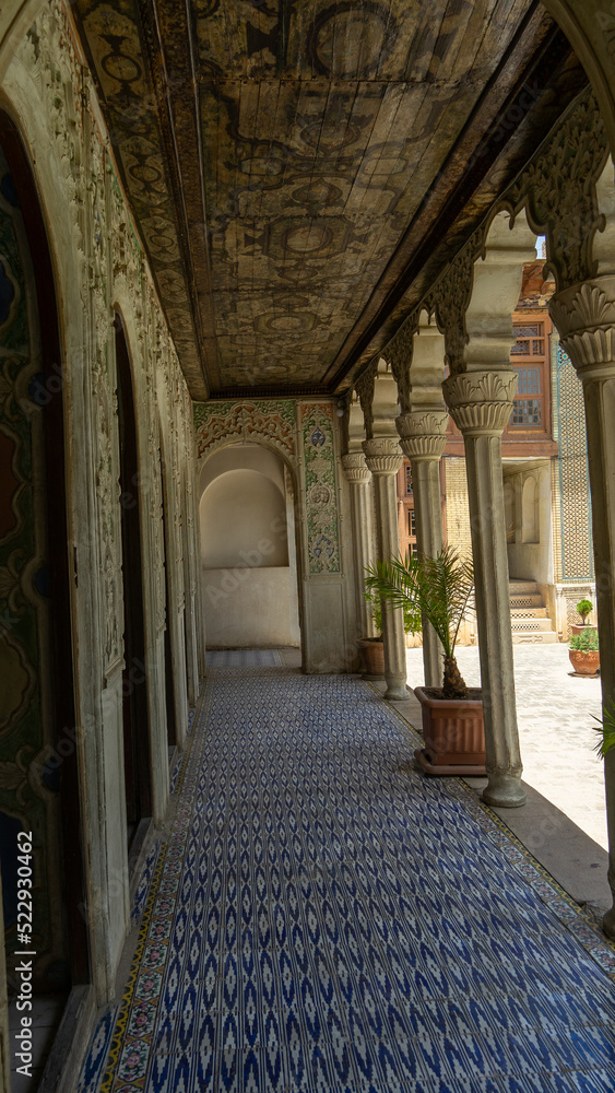 Iranian patio columns in Shiraz