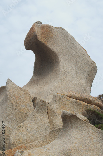Characteristic rock formations at the Capo Testa promontory - Sardinia, Italy photo