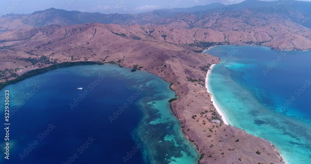 custom made wallpaper toronto digitalAerial shot of dry rocky island with turquoise water over pristine reef
