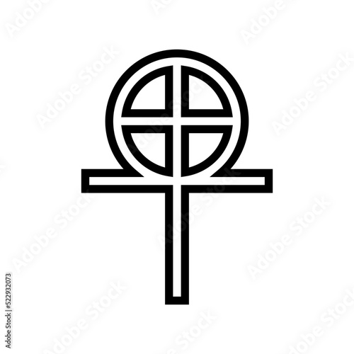 gnosticism religion line icon vector. gnosticism religion sign. isolated contour symbol black illustration