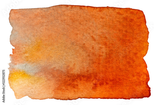 Orange Watercolor Stroke Painting Background