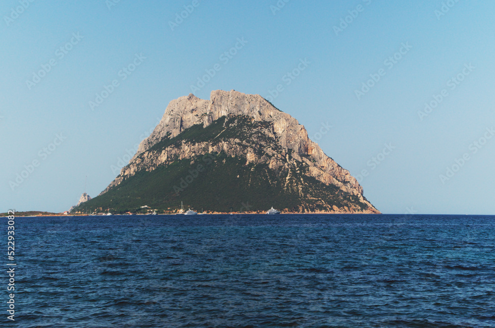 Tavolara Island view from Sardinia coast