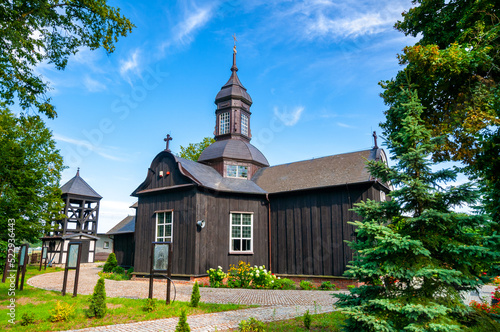 Wooden church of St. Lawrence in Łomnica, Greater Poland Voivodeship, Poland